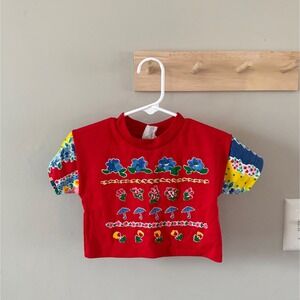 2T. Vintage colorful flower shirt